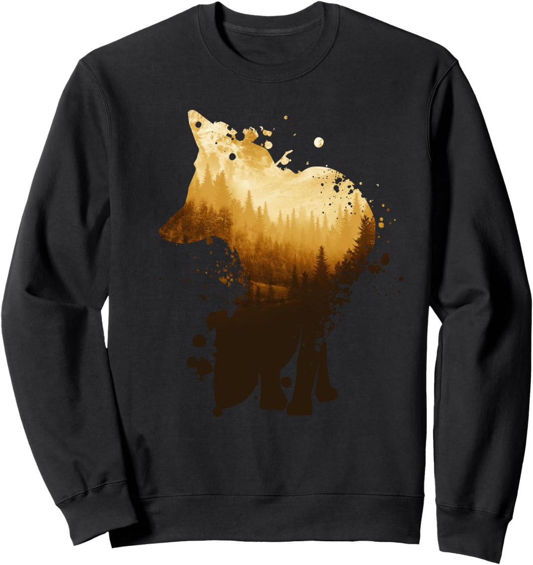 Tiersilhouette Tier Silhouette | Damen Kinder Herren | Fuchs Sweatshirt