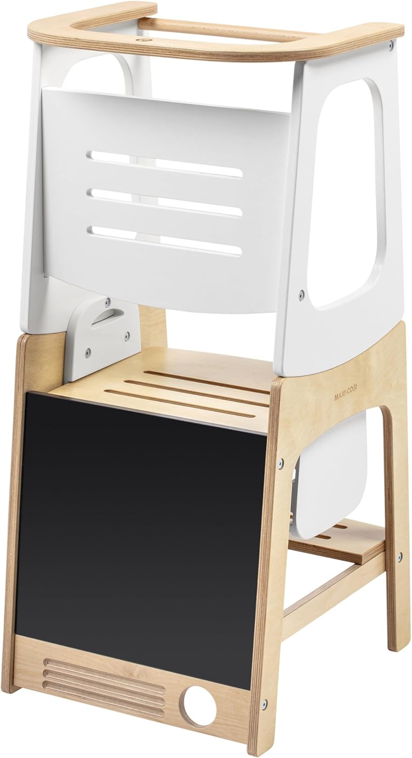 Maxi-Cosi Toucan 3-in-1-Lernturm Montessori Holz, Montessori Lernturm, 1,5–99+ Jahre, 10–150kg, 3 Hö