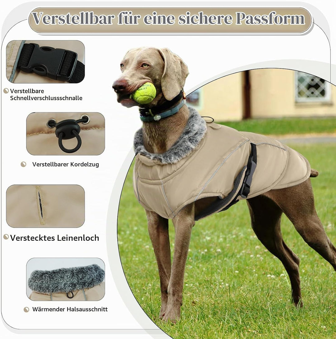 Hundejacke Kleine Hunde, Hundejacke Wasserdichter Winter Warm Hund Kleidung Hundemantel Gepolstert P