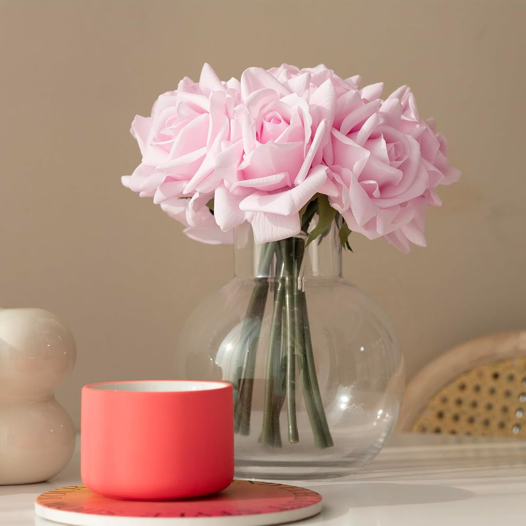 Künstliche Rosen, einzelner Stiel, 10 Stück, künstliche Seidenblumen, Blumenstrauss, fühlt Sich echt