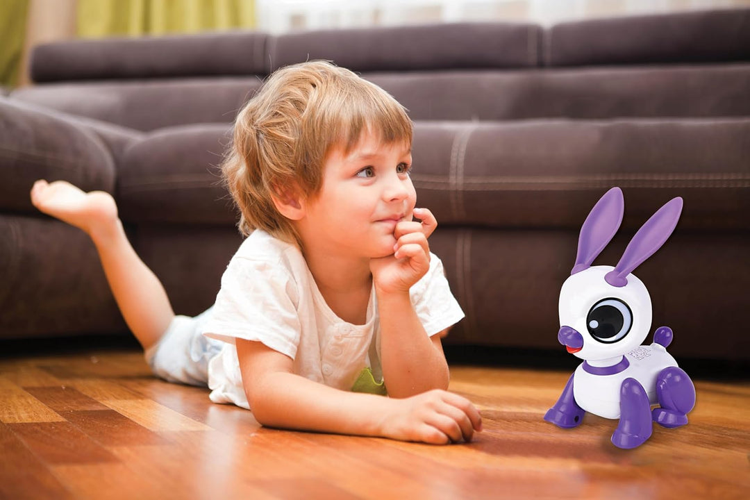 Lexibook Power Rabbit Mini - Mein Kleiner Hase Roboter - Hasenroboter mit Geräuschen, Musik, Lichtef