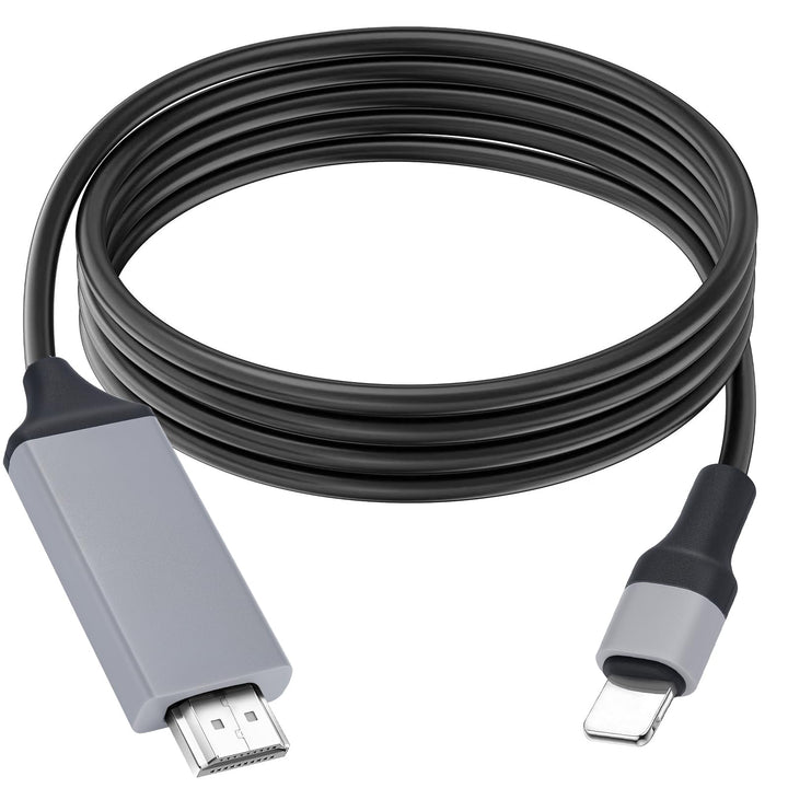 [Apple MFi-Zertifiziert] 2M Light-ning-auf-HDMI-Kabel, HDTV-Kabel für TV, 1080P Plug & Play Digital-