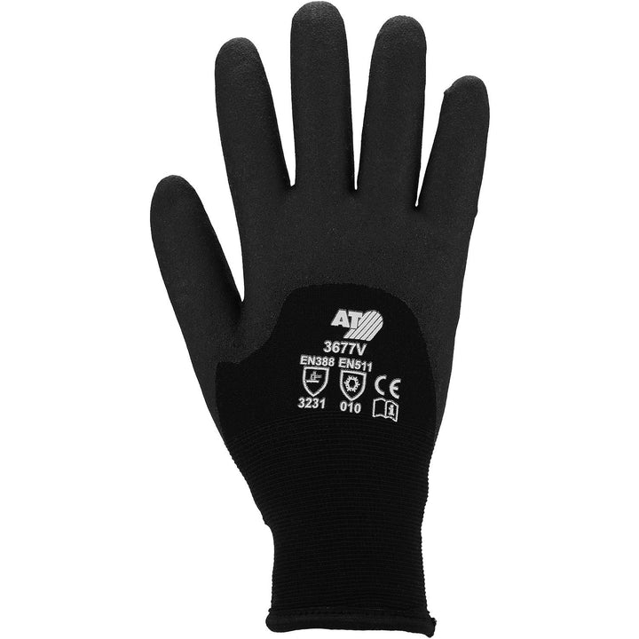ASATEX Strick Winter mit HPT-Beschichtung 3677V, schwarz, Gr. 9 (6 Paar), 9