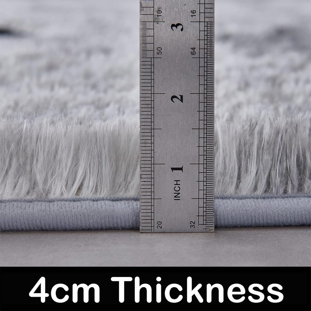 Rund Teppiche Hochflor Rund Teppich Wohnzimmer Langflor Teppiche für Wohnzimmer flauschig Shaggy Sch