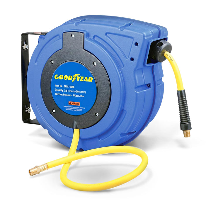 Goodyear 27527153g Enclosed einziehbare air Compressor/Wasser schlauchaufroller mit 3/8 in. x 50 ft.