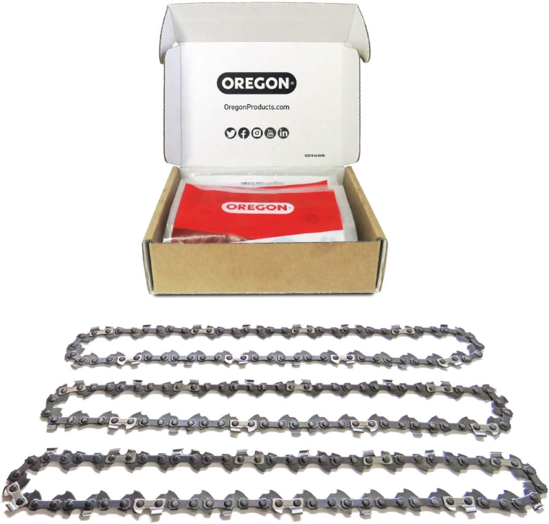 Oregon 3er-Pack Stangensägeketten und 1 Führungsschiene - 3/8" LP, 1.3mm, 40 Antriebsglieder Sägeket