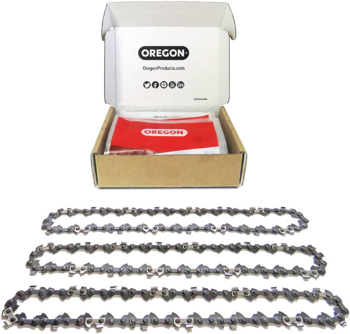 Oregon 3er-Pack Stangensägeketten und 1 Führungsschiene - 3/8" LP, 1.3mm, 40 Antriebsglieder Sägeket