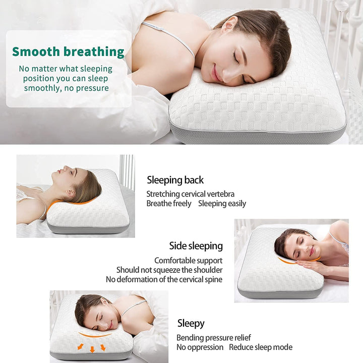 Fityou Memory Foam Kissen, nackenstütz Kissen, Ergonomisches Schlafkissen, Kühl Kissen, doppelseitig