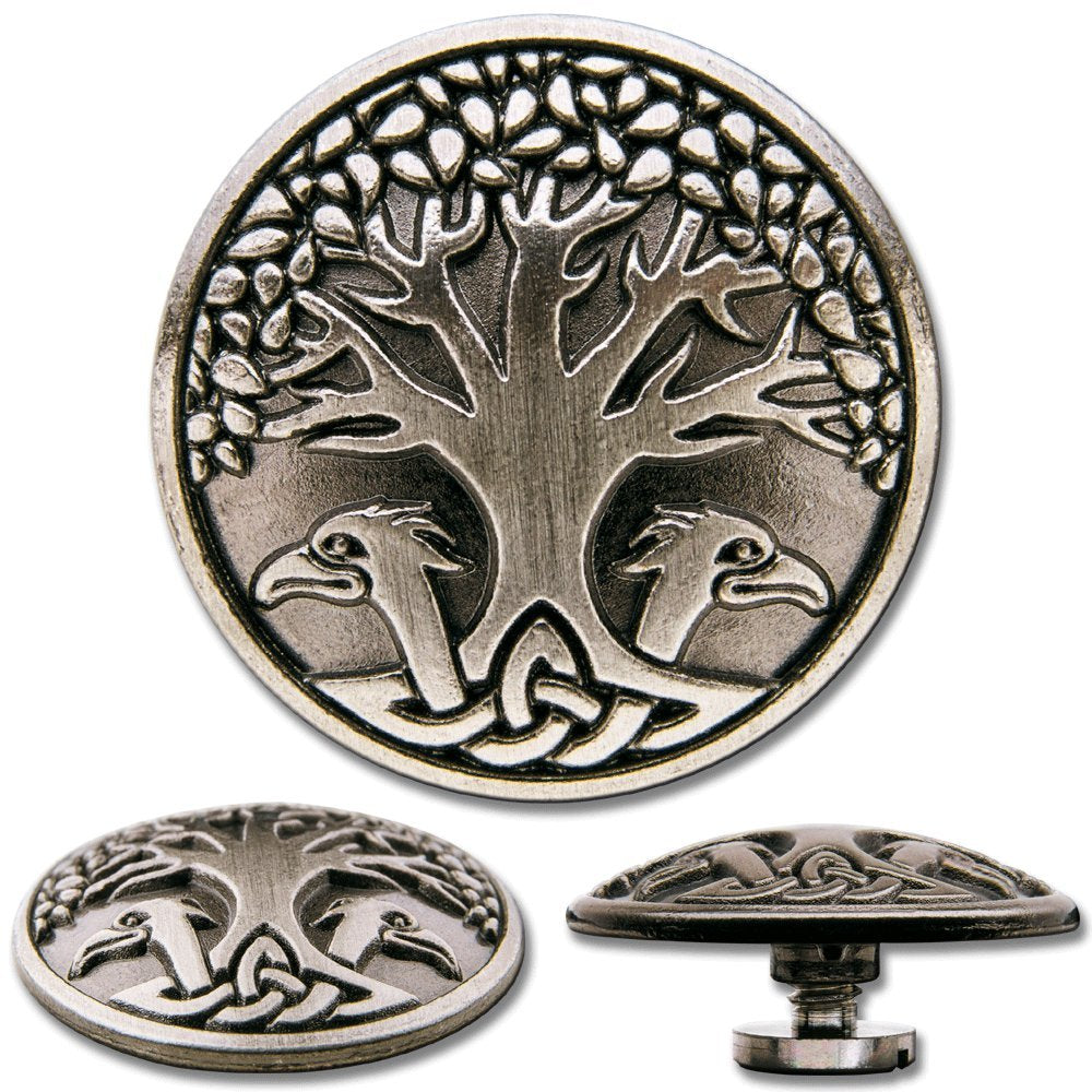 Hoppe & Masztalerz 6 St. Celtic Concho Schraubzierniete, Zierniete, Schraubniete, Screwback Concho,