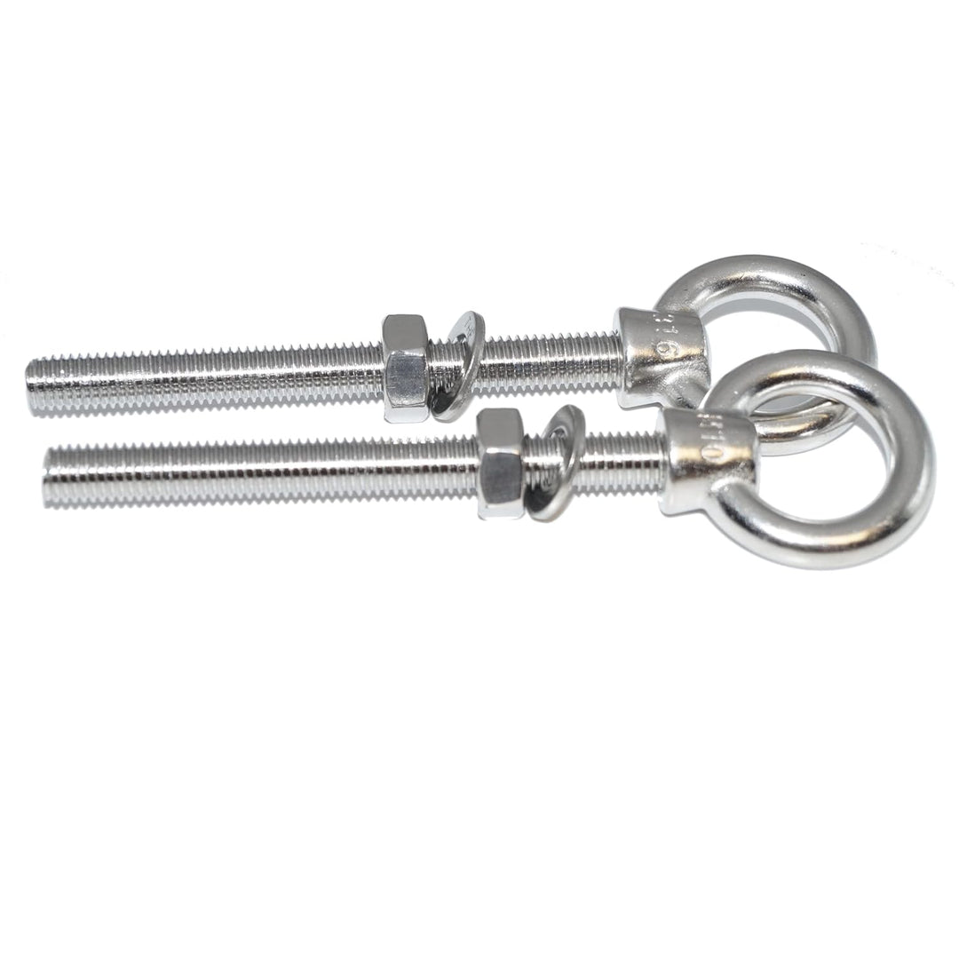 Augbolzen M6X40 Edelstahl A4 8 Stück - Ringbolzen mit metrischem Gewinde, Unterlegscheibe und Mutter