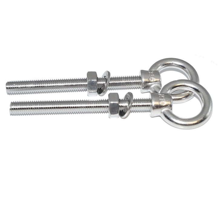 Augbolzen M6X40 Edelstahl A4 8 Stück - Ringbolzen mit metrischem Gewinde, Unterlegscheibe und Mutter