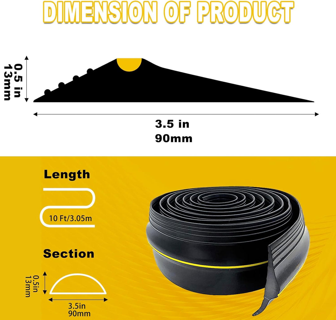Garagentor Dichtung 3M universeller Schwellendichtung Wetterfeste Gummi-Bodenabdichtung，Gummi DIY Bo