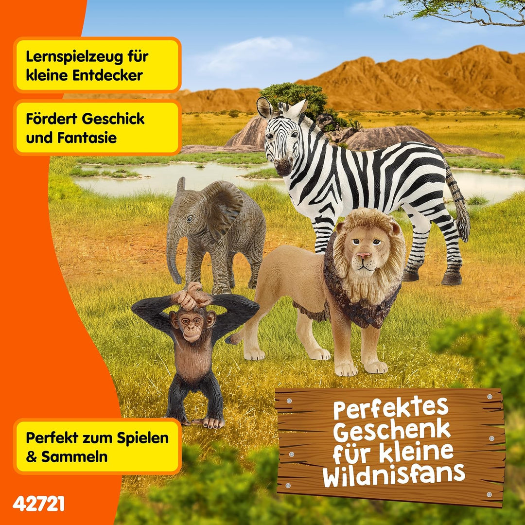 schleich 42736 Wild Life "Afrika" Starter-Set , ab 3 Jahren, WILD LIFE - Spielfigur, 8 x 25 x 19 cm