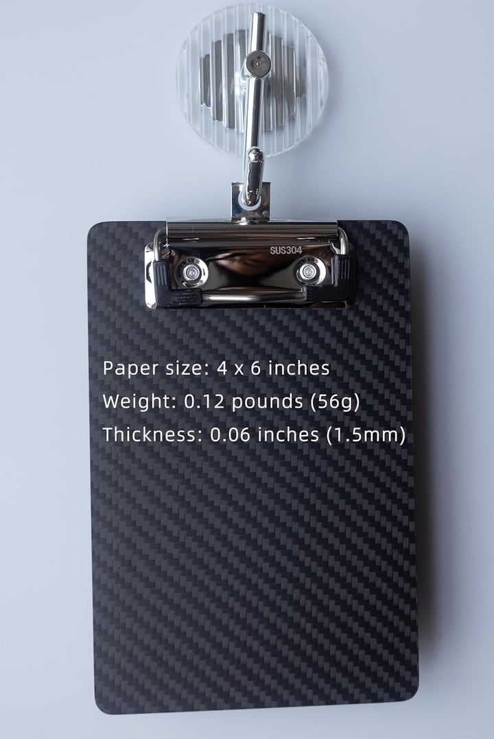 Echtes 3K-Kohlefaser-Klemmbrett, Ultraleicht,Robust und tragbar,1.5 mm Dicke, schwarz, geeignet für