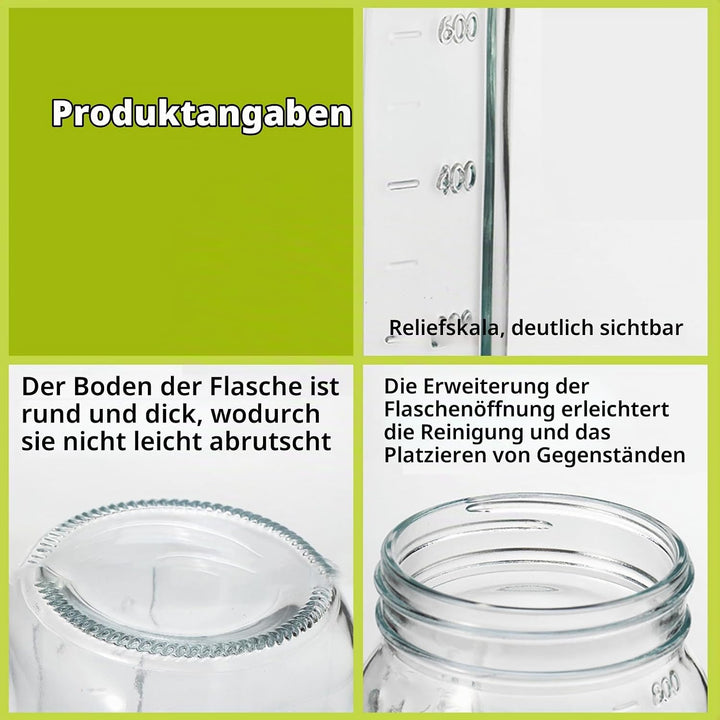 Fermentierglas: 2 Stück 2L Kimchi Behälter mit Gäraufsatz, Perfekt für Kimchi, Sauerkraut, Kombucha,