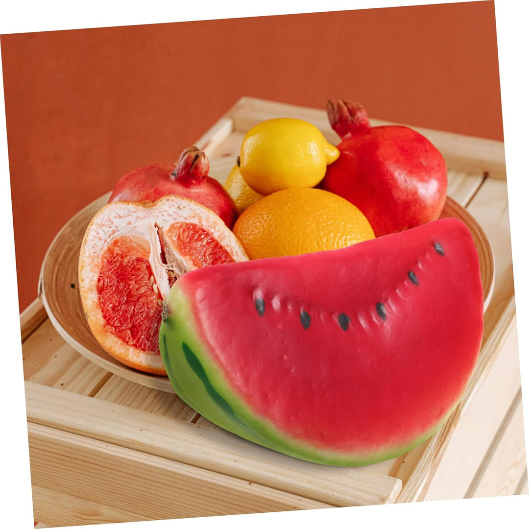 ADOCARN 4stücke Gefälschte Wassermelonenscheiben-Modelle Realistische Fruchtdekorationen Simulierte