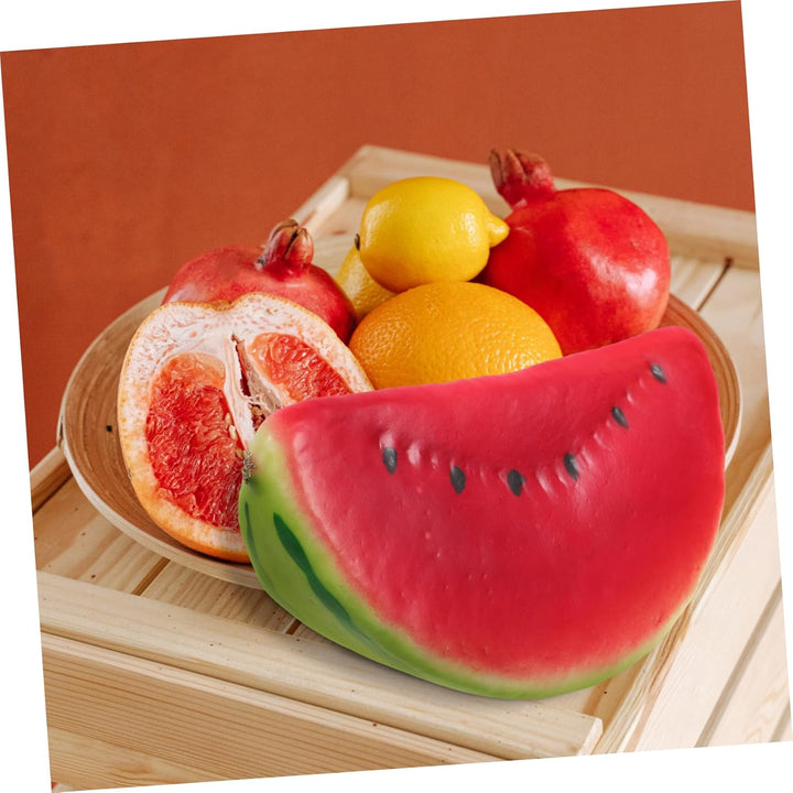 ADOCARN 4stücke Gefälschte Wassermelonenscheiben-Modelle Realistische Fruchtdekorationen Simulierte