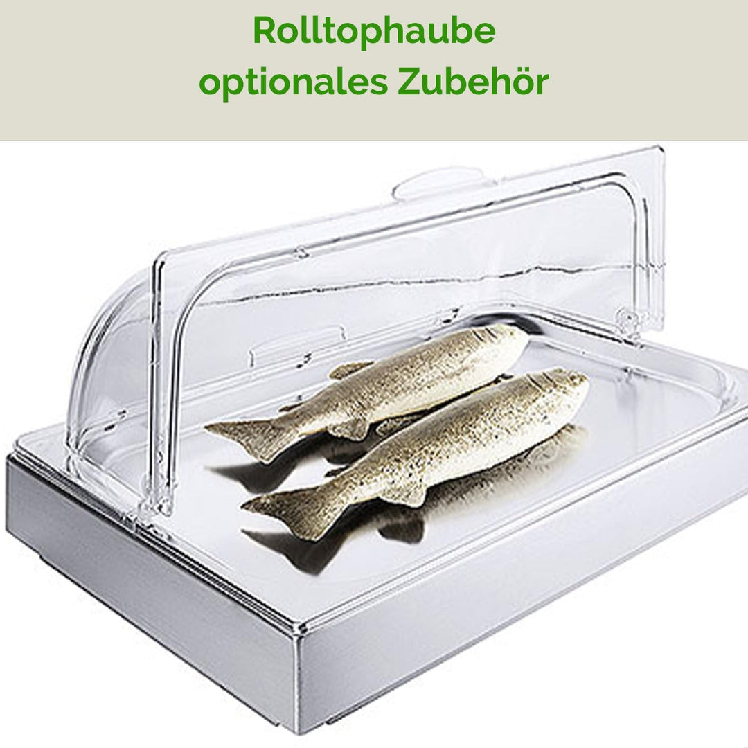 Kerafactum Hochwertiger Edelstahlrahmen für GN 1/1 Platten – 7 cm Höhe Edelstahl Rahmen für Kühlplat
