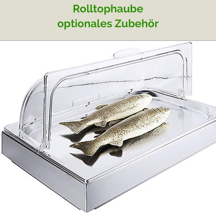 Kerafactum Hochwertiger Edelstahlrahmen für GN 1/1 Platten – 7 cm Höhe Edelstahl Rahmen für Kühlplat