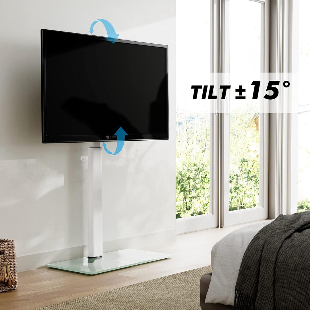 FITUEYES TV Ständer TV Bodenständer Standfuss Fernsehstand höhenverstellbar schwenkbar neigbar für 1