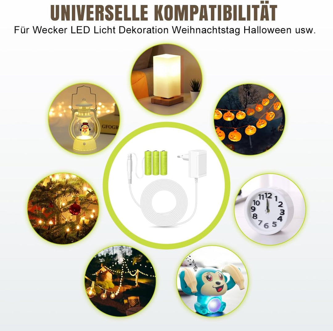 Lenink 4.5V Batterieadapter Netzteil Batterieersatz für 3 Stück AA Batterien z.B. kompatibel mit AVM