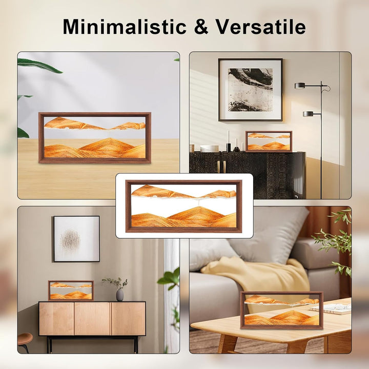 AzureLeap Sandbilder zum Drehen 3D Sandscape die Sandkunst in Tiefsee Fliessende Sandmalerei Sandbil