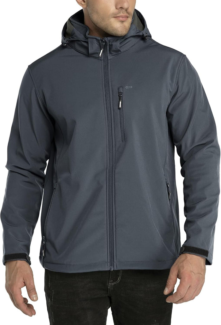 33,000ft Softshelljacke für Herren Wasserdicht Winterjacke Winddicht Warme Fleece Gefüttert Windbrea