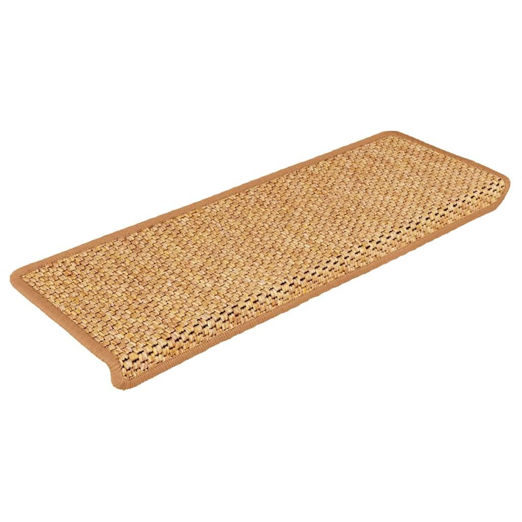 vidaXL Stufenmatten Selbstklebend Sisal-Optik 30 STK. 65x21x4cm Orange, Treppenmatten, Treppenteppic