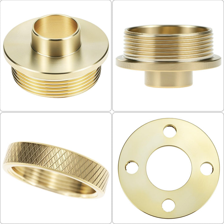 QWORK® 10 Stück Template Router Guides Satz mit Kontermutteradapter, für Vielseitige Fräsarbeiten