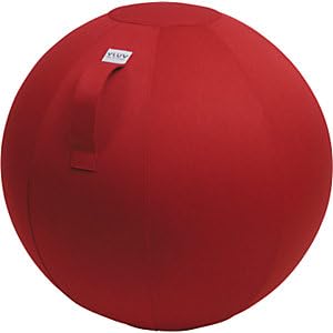 VLUV® BOL LEIV Sitzball Büro ergonomisch - Gymnastikball mit Stoffbezug & Wegrollschutz - Bürostuhl