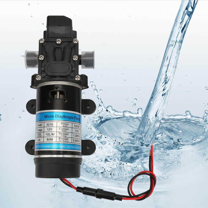 120W elektrische Wasserpumpe 10L / m selbstansaugende Membranpumpe mit Überstromschutzvorrichtung fü