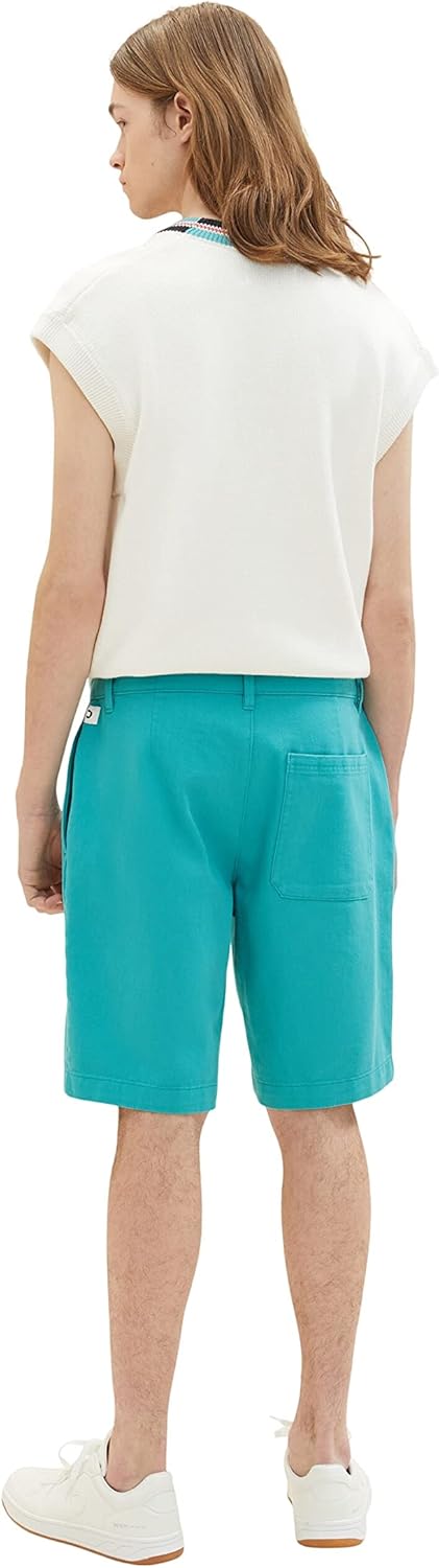 TOM TAILOR Denim Herren Regular Fit Chino Shorts, 31044 - Deep Turquoise