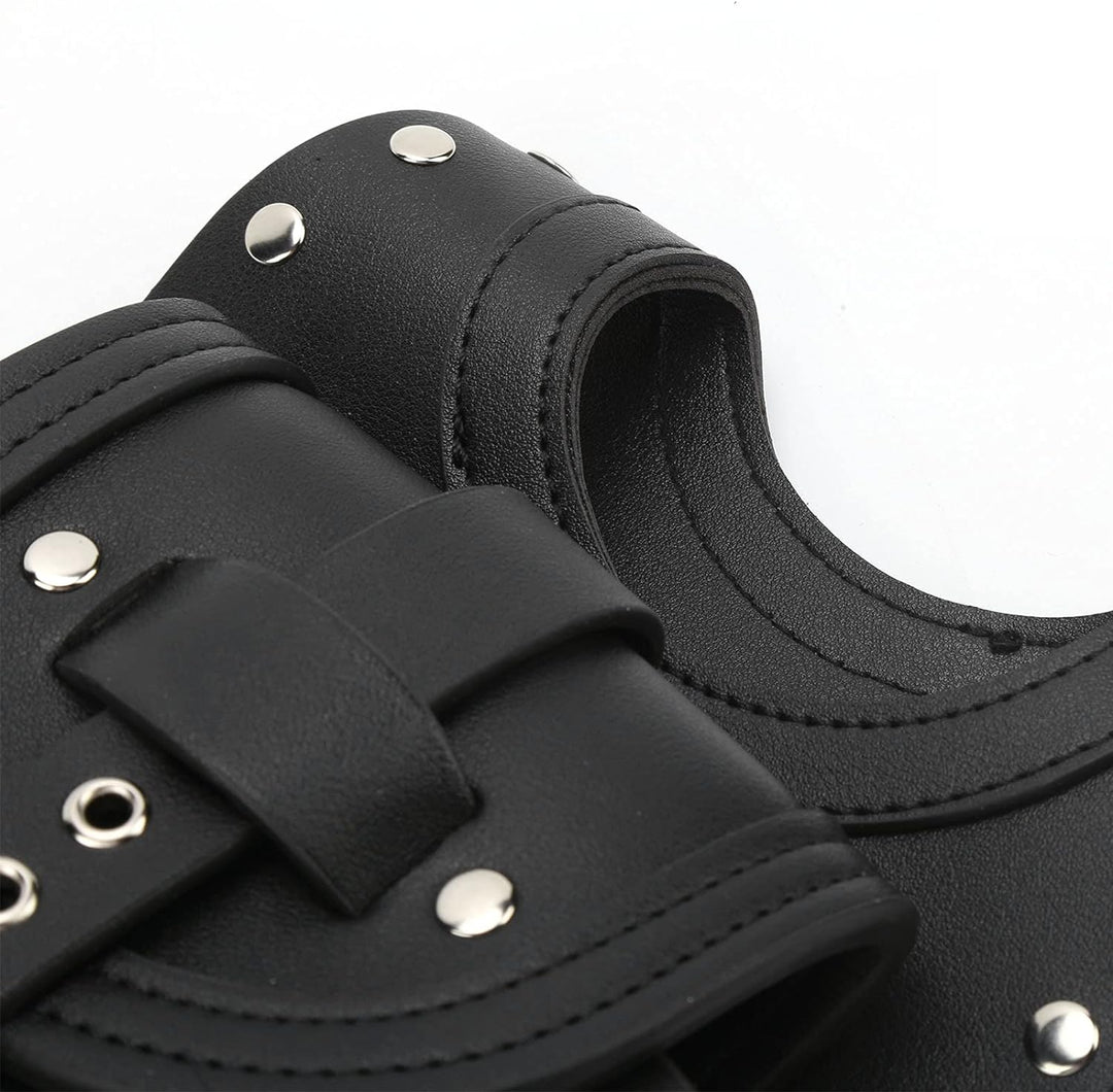 Tankverkleidungstasche, Motorrad-Kraftstofftanktasche, Gastankpolsterabdeckung, Schwarzes Kunstleder