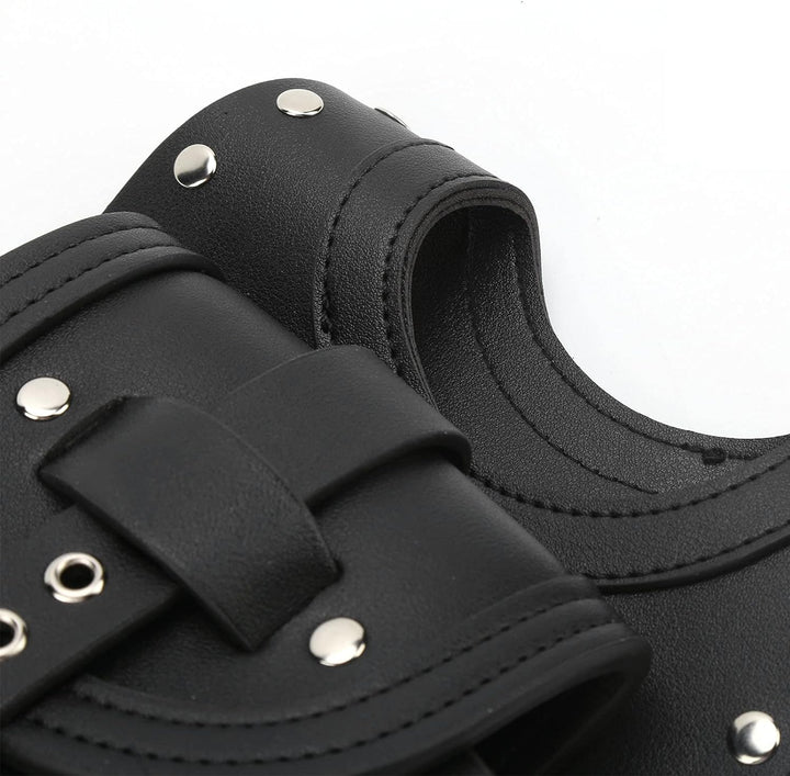 Tankverkleidungstasche, Motorrad-Kraftstofftanktasche, Gastankpolsterabdeckung, Schwarzes Kunstleder
