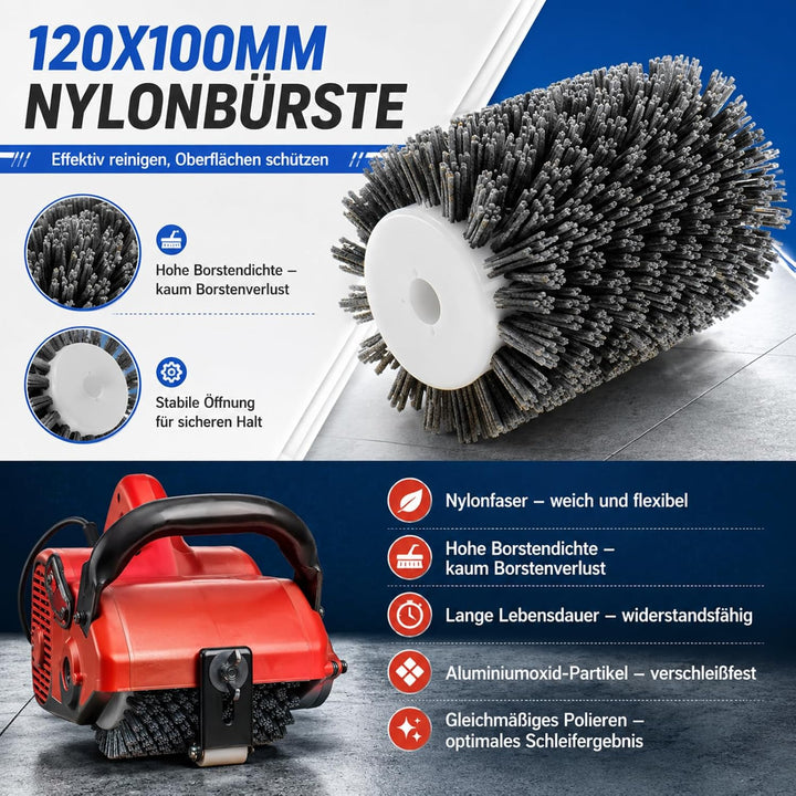 80 Körnung 120x100mm Schleifbürsten Nylonbürste Polierbürste zum Holzverarbeitung Grit Bürste Bristl