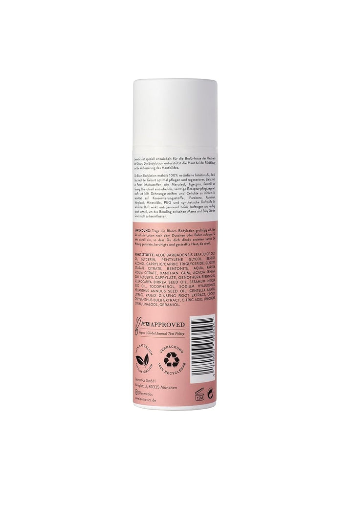 Leometics Bloom Body Lotion - 200ml - 100% Natürlich - reparierend, straffend und ultrapflegend für