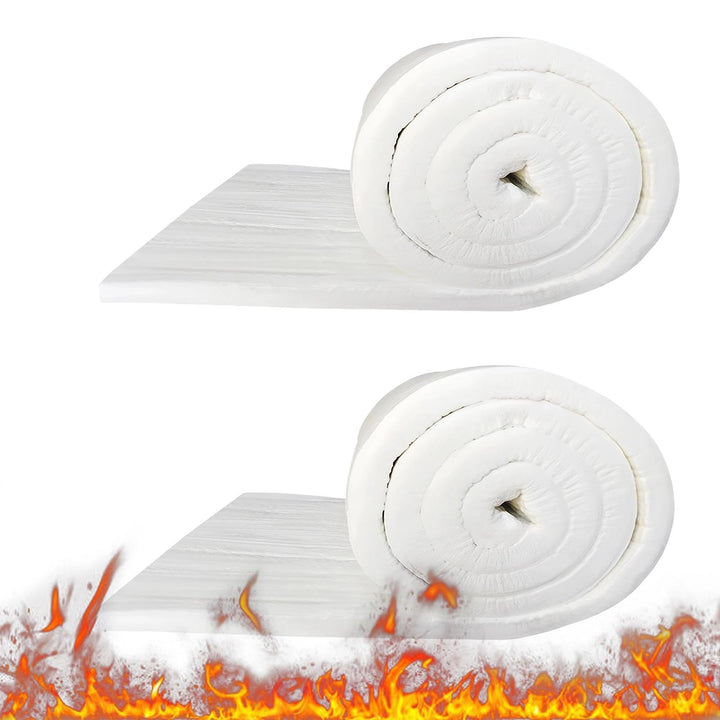 2 Stück Keramikfasermatte, 610x400x25 mm Isoliermatte, Dämmwolle Temperaturbeständig Bis 1260°C, Gee