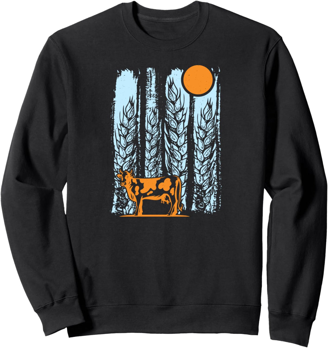 Landwirt Rinder Kuh Motiv mit Spruch für Bauern Sweatshirt