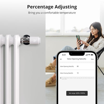 SONOFF TRVZB Zigbee Smartes Heizungsthermostat,4 Stück Smarte Heizkörperthermostat, Energiesparen, Z