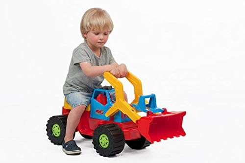 Kinderbagger Sitzbagger mit Schaufel und Untersitzablage Kinderfahrzeug für Kinder ab 2 Jahre Spielz