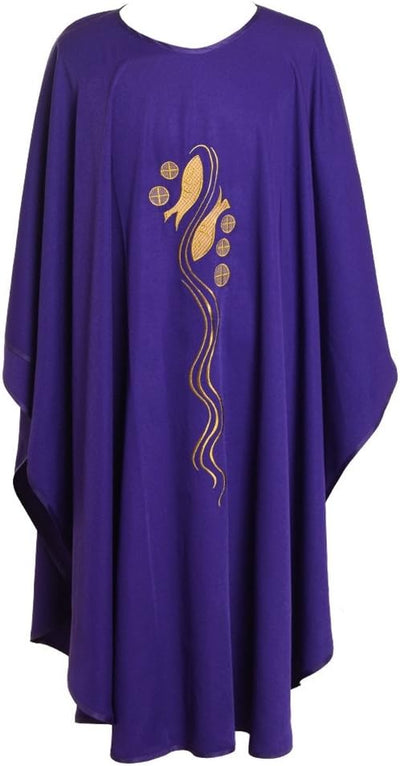 BLESSUME Priest Kasel (Gewand) Steinschmätzer bestickt Mass Liturgische Kleidung zusammenklappbar Ba