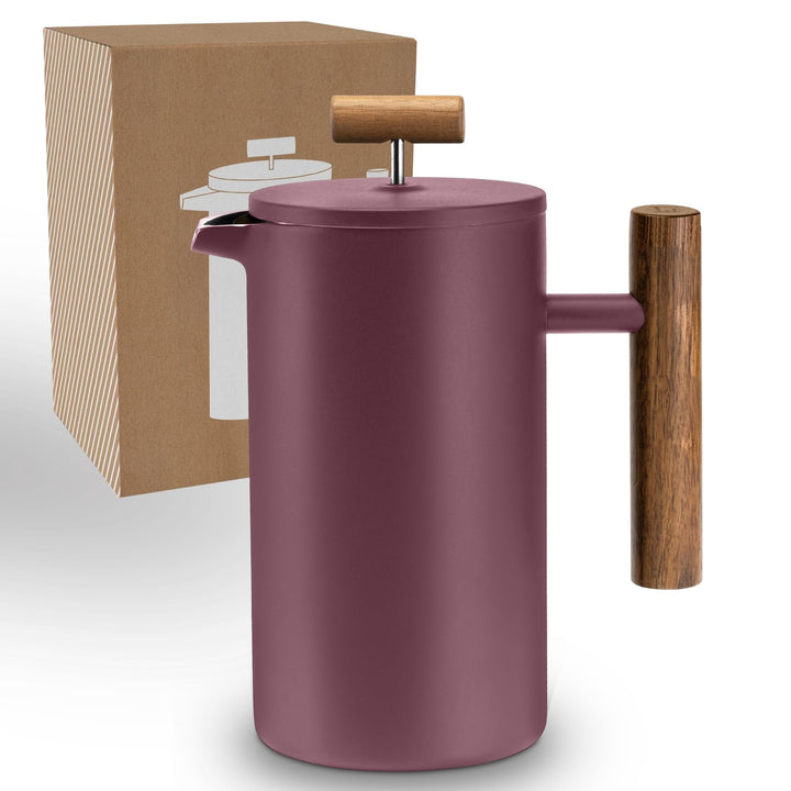 LAMBDA COFFEE® Thermo French Press 1l Edelstahl I 3 Grössen erhältlich I Kaffeebereiter aus Edelstah