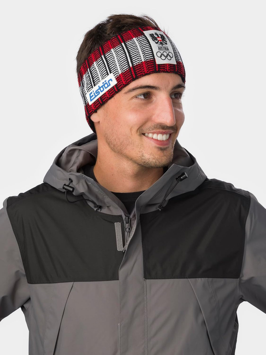 Eisbär Stirnband Herren &amp; Damen Cortina Rot - Merino Headband für Frauen - Haarband mit Fleece schüt