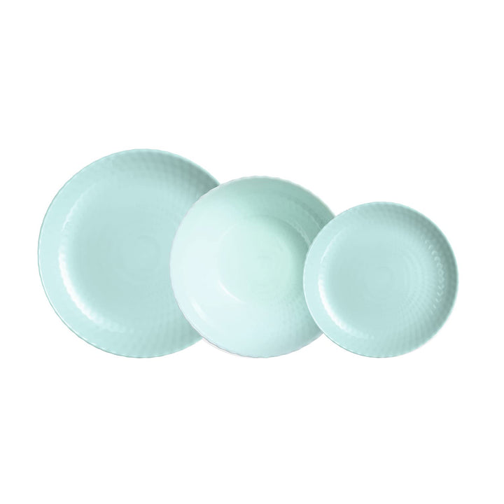 Luminarc Pampille Türkis Opal Geschirr 18 Teile - 6 Personen Türkis