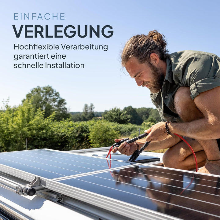 SEPO-Leitungen Solarkabel 6 mm² 100m TÜV Süd geprüfte Solarleitung in Schwarz oder Rot - Solarkabel