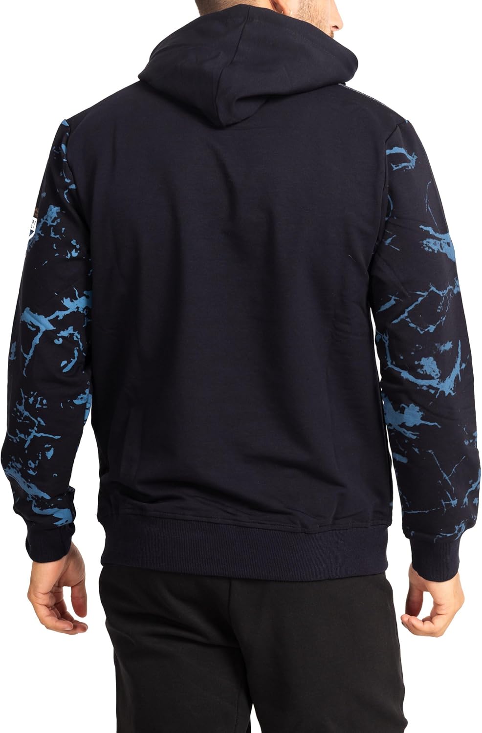 Subliminal Mode Herren-Kapuzen-Sweatshirt, langärmlig, zweifarbig, mit Tasche, lässiger Stil, Basic,