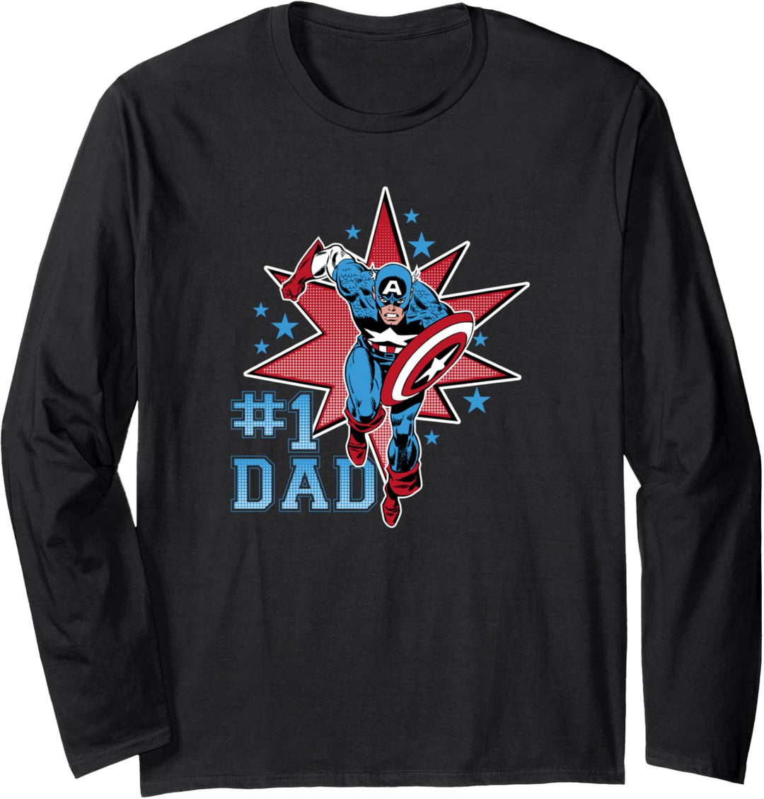 Marvel Captain America #1 Dad Langarmshirt
