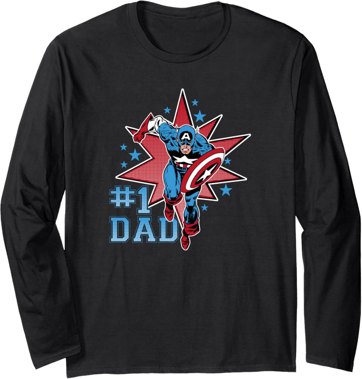 Marvel Captain America #1 Dad Langarmshirt
