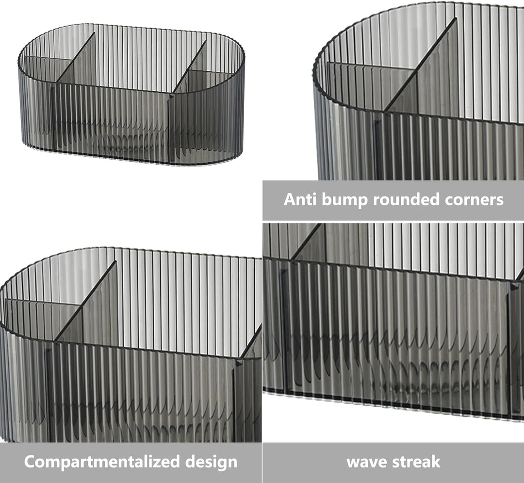 DASITON Make up Kosmetik Organizer,Pinsel Organizer mit 5 Fächern,Acryl Kosmetik Aufbewahrung mit Gr