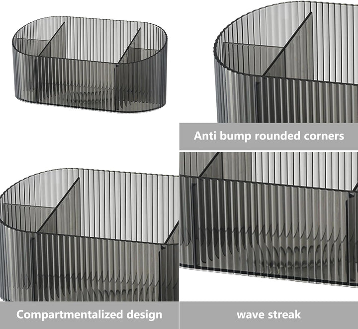 DASITON Make up Kosmetik Organizer,Pinsel Organizer mit 5 Fächern,Acryl Kosmetik Aufbewahrung mit Gr